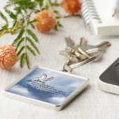 Vogel-Denkmal-Gedicht Schlüsselanhänger (Seite)