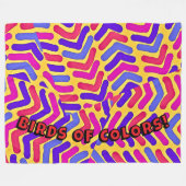 VÖGEL DER FARBEN Fleece Blanket (Vorderseite (Horizontal))