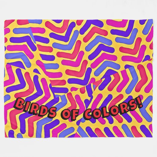 VÖGEL DER FARBEN Fleece Blanket (Vorderseite (Horizontal))