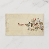 VÖGEL der GLEICHEN FEDER-NIEDERLASSUNG Visitenkarte (Rückseite)