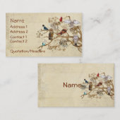 VÖGEL der GLEICHEN FEDER-NIEDERLASSUNG Visitenkarte (Vorne/Hinten)