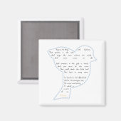 Vogel der Hoffnung Magnet (Vorderseite/Rückseite)