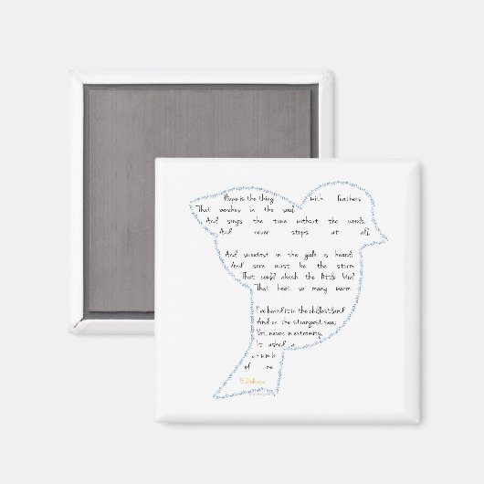 Vogel der Hoffnung Magnet (Vorderseite/Rückseite)