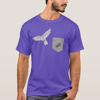 Vogel, der in Fake Pocket Funny Bird kommt g T-Shirt