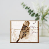 Vogel der Liebe_ Postkarte (Stehend Vorderseite)
