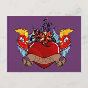 Vögel der Liebe Postkarte