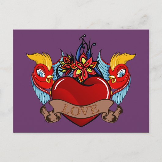 Vögel der Liebe Postkarte (Vorderseite)