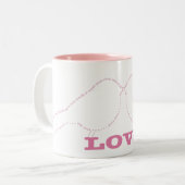 Vögel der Liebe-Tasse Zweifarbige Tasse (Vorderseite Links)