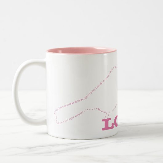 Vögel der Liebe-Tasse Zweifarbige Tasse (Links)