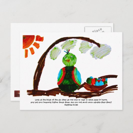 Vögel der Luft Postkarte (Vorne/Hinten)