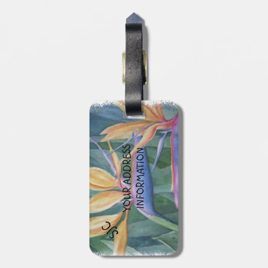 VÖGEL DER PERSONALISIERTEN GEPÄCKTAG GEPÄCKANHÄNGER (Rückseite vertikal)