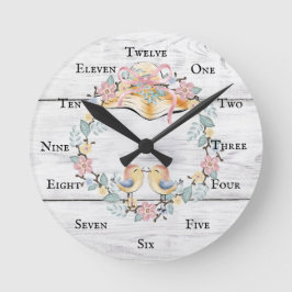 Vögel der Uhr singen und Hats sind auf