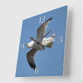 Vögel der World Wildlife Collection Quadratische Wanduhr (Winkel)