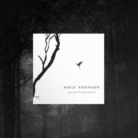 Vogel, der zu einem Baum/Zenholistischen Wellness Visitenkarte