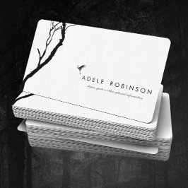 Vogel, der zu einem Baum/Zenholistischen Wellness Visitenkarte