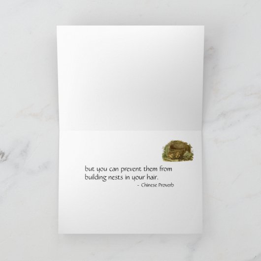 Vögel des Beileids Sorrow Karte (Innenseite)