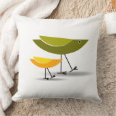 Vögel des Mitteljahrhunderts Kissen (Decke)