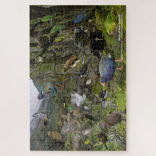 Vögel des neuseeländischen Puzzles (Vertikal)