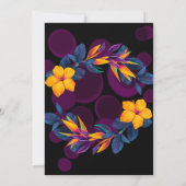 Vögel des Paradies Hibiskus Brunch und Bubbly Einladung (Rückseite)