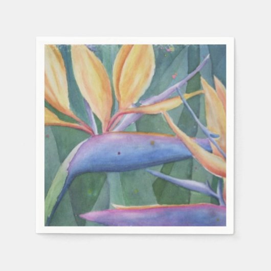 VÖGEL DES PARADIES PAPIERS NAPKINS SERVIETTE (Vorderseite)