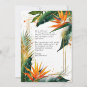 Vögel des Paradieses Bliss Einladung (Rückseite)