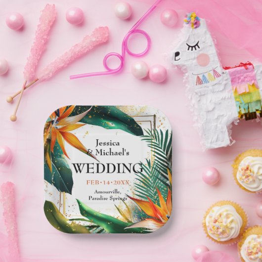 Vögel des Paradieses Bliss Pappteller (Party)