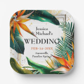 Vögel des Paradieses Bliss Pappteller (Vorderseite)