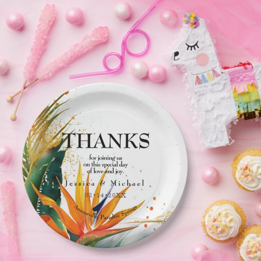 Vögel des Paradieses Bliss Pappteller (Party)