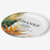 Vögel des Paradieses Bliss Pappteller (Schrägansicht)