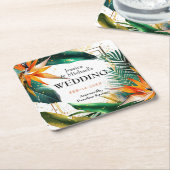 Vögel des Paradieses Bliss Rechteckiger Pappuntersetzer (angewinkelt)