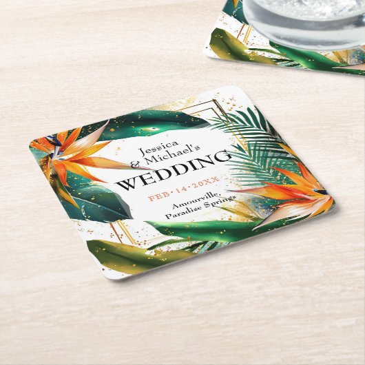 Vögel des Paradieses Bliss Rechteckiger Pappuntersetzer (angewinkelt)