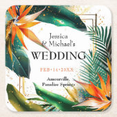 Vögel des Paradieses Bliss Rechteckiger Pappuntersetzer (Vorderseite)