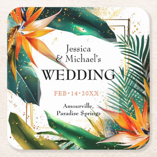 Vögel des Paradieses Bliss Rechteckiger Pappuntersetzer (Vorderseite)