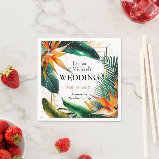 Vögel des Paradieses Bliss Serviette (Beispiel)