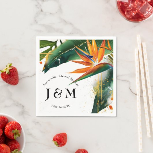 Vögel des Paradieses Bliss Serviette (Beispiel)