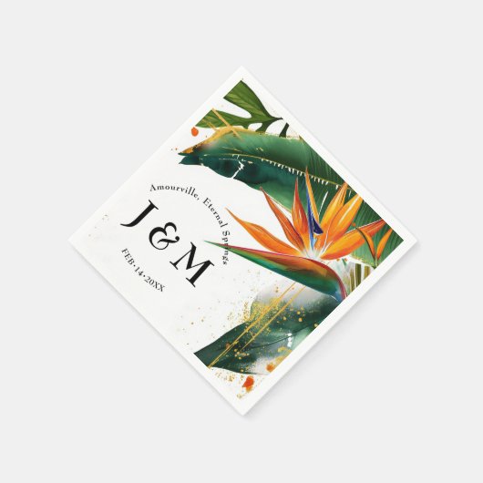 Vögel des Paradieses Bliss Serviette (Ecke)