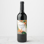 Vögel des Paradieses Bliss Weinetikett (Vorderseite)