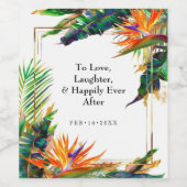 Vögel des Paradieses Bliss Weinetikett (Einzelnes Label)