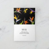 Vögel des Paradieses Floral Danke Karte (Innenseite)