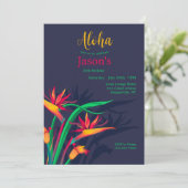 Vögel des Paradieses Floral Einladung (Stehend Vorderseite)