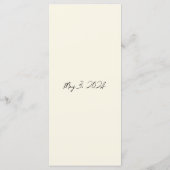 Vögel des Paradieses für das Hochzeitswasserdesign Menükarte (Rückseite)