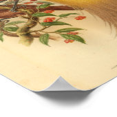 Vögel des Paradieses Vintag Gelb Poster (Ecke)