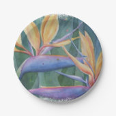 VÖGEL DES PARADISE PAPIERPLATZES PAPPTELLER (Vorderseite)