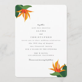 Vögel des Paradise Tropical Beach Hochzeit einlade Einladung