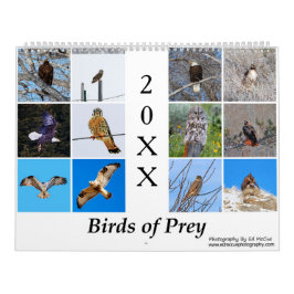 Vögel des Prey Calendar Kalender