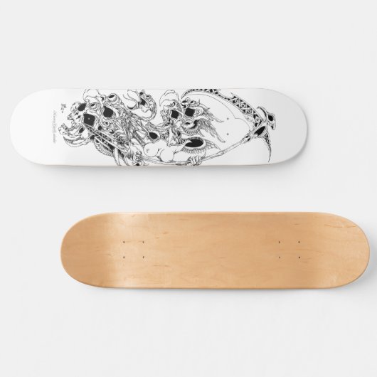 Vogel des Todes Skateboard (Horizontal)