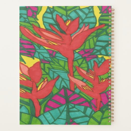 Vögel des tropischen Dschungels Planer (Rückseite)