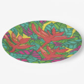 Vögel des tropischen Paradieses Pappteller (Schrägansicht)