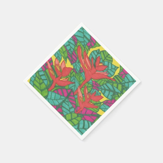 Vögel des tropischen Paradieses Serviette (Ecke)