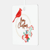 Vogel-Design mit Blume Metallquadrat Ornament Aus Metall (Vorderseite links)